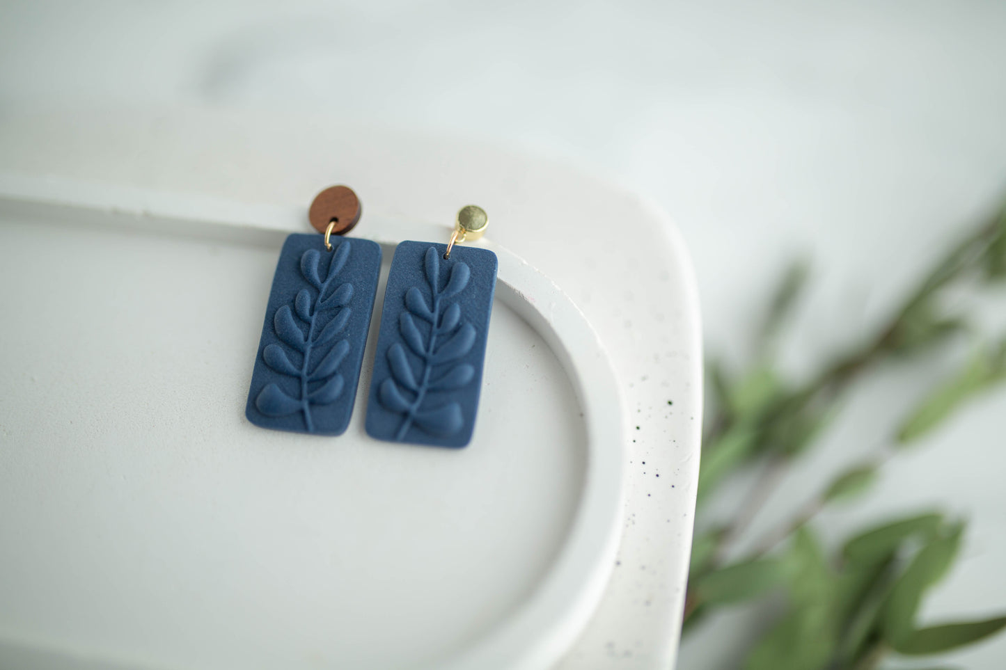 Clay Earrings | Fern Dangles | Earth+Sky Collection