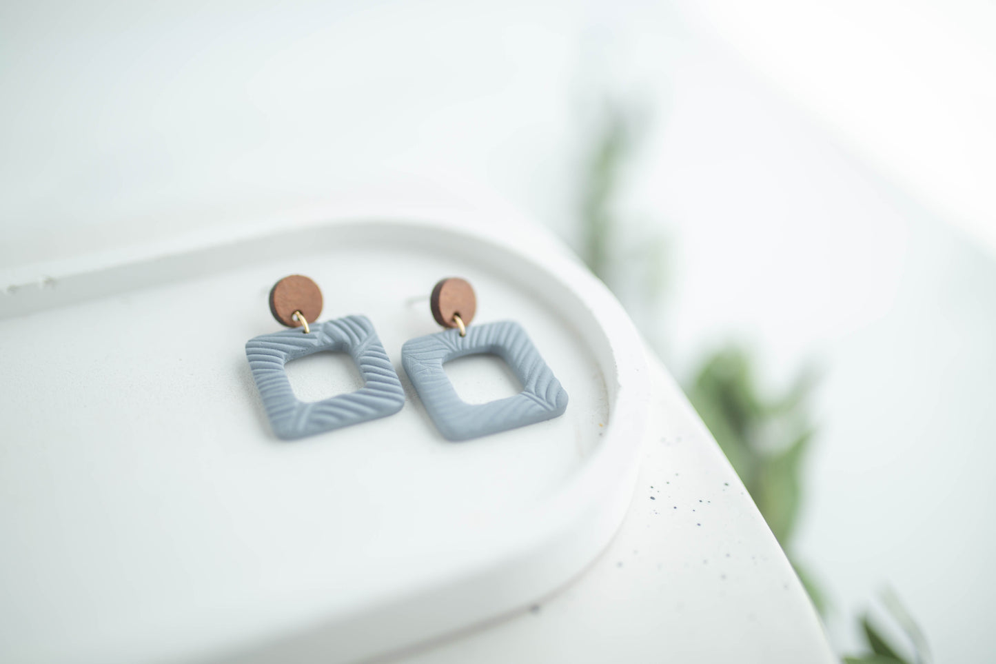 Clay Earrings | Square Dangles | Earth+Sky Collection
