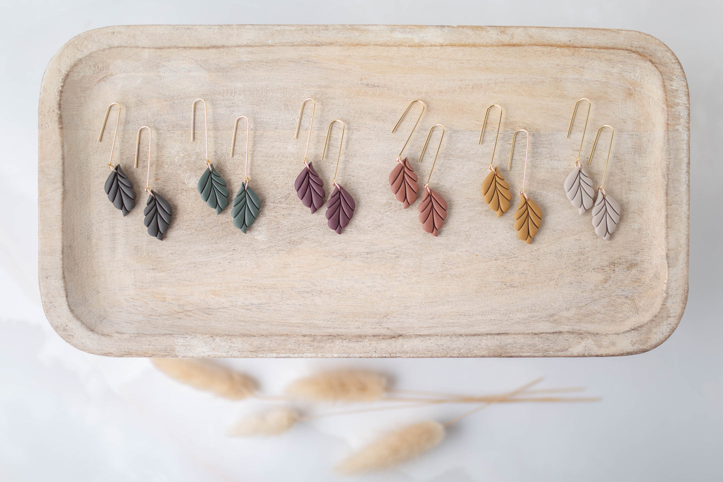 Clay Earrings | Leaf Dangles | All Things Fall Collection