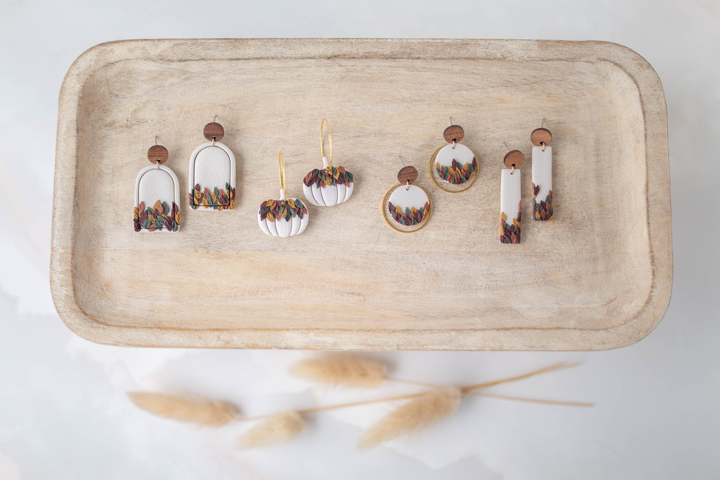 Clay Earrings | Fallen Leaves | All Things Fall Collection