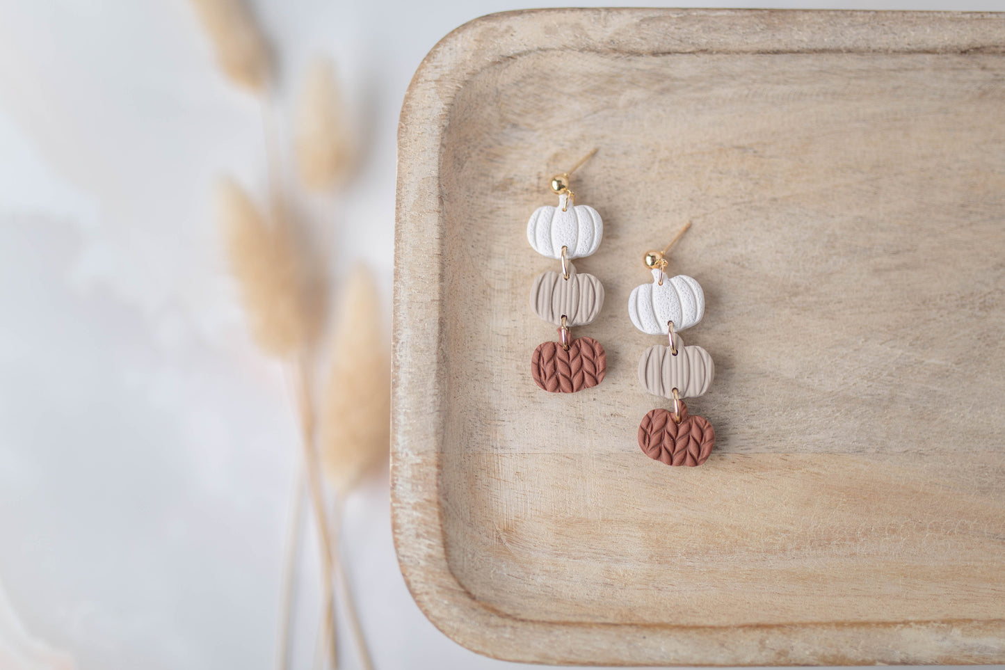 Clay Earrings | Pumpkin Trio | All Things Fall Collection
