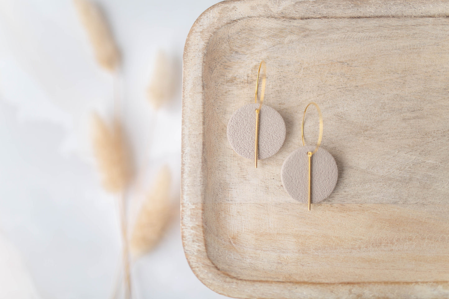 Clay Earrings | Simple Circle Hoops | All Things Fall Collection