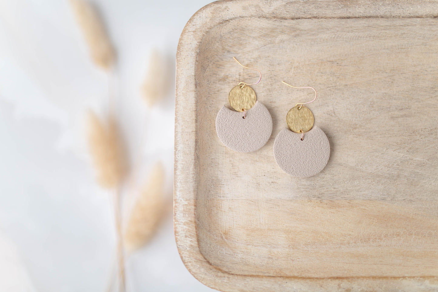 Clay Earrings | Cut-Out Circle Dangles | All Things Fall Collection