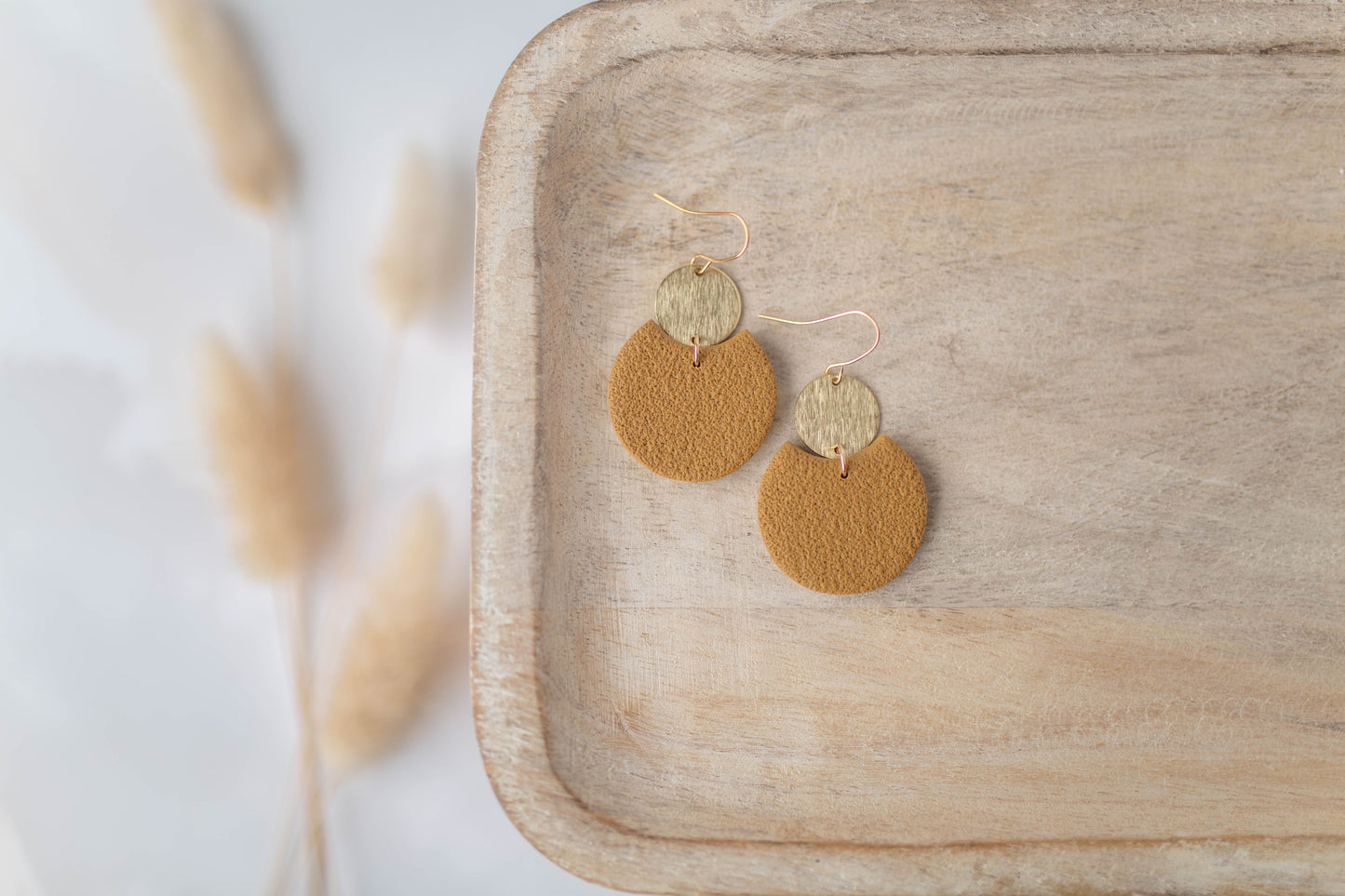 Clay Earrings | Cut-Out Circle Dangles | All Things Fall Collection
