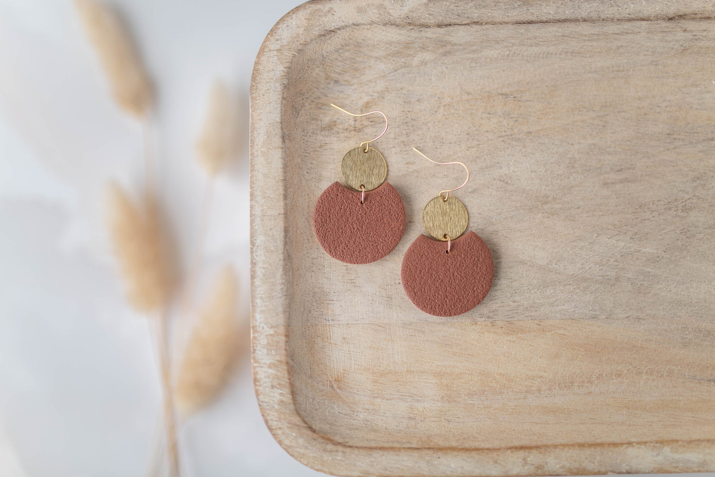 Clay Earrings | Cut-Out Circle Dangles | All Things Fall Collection