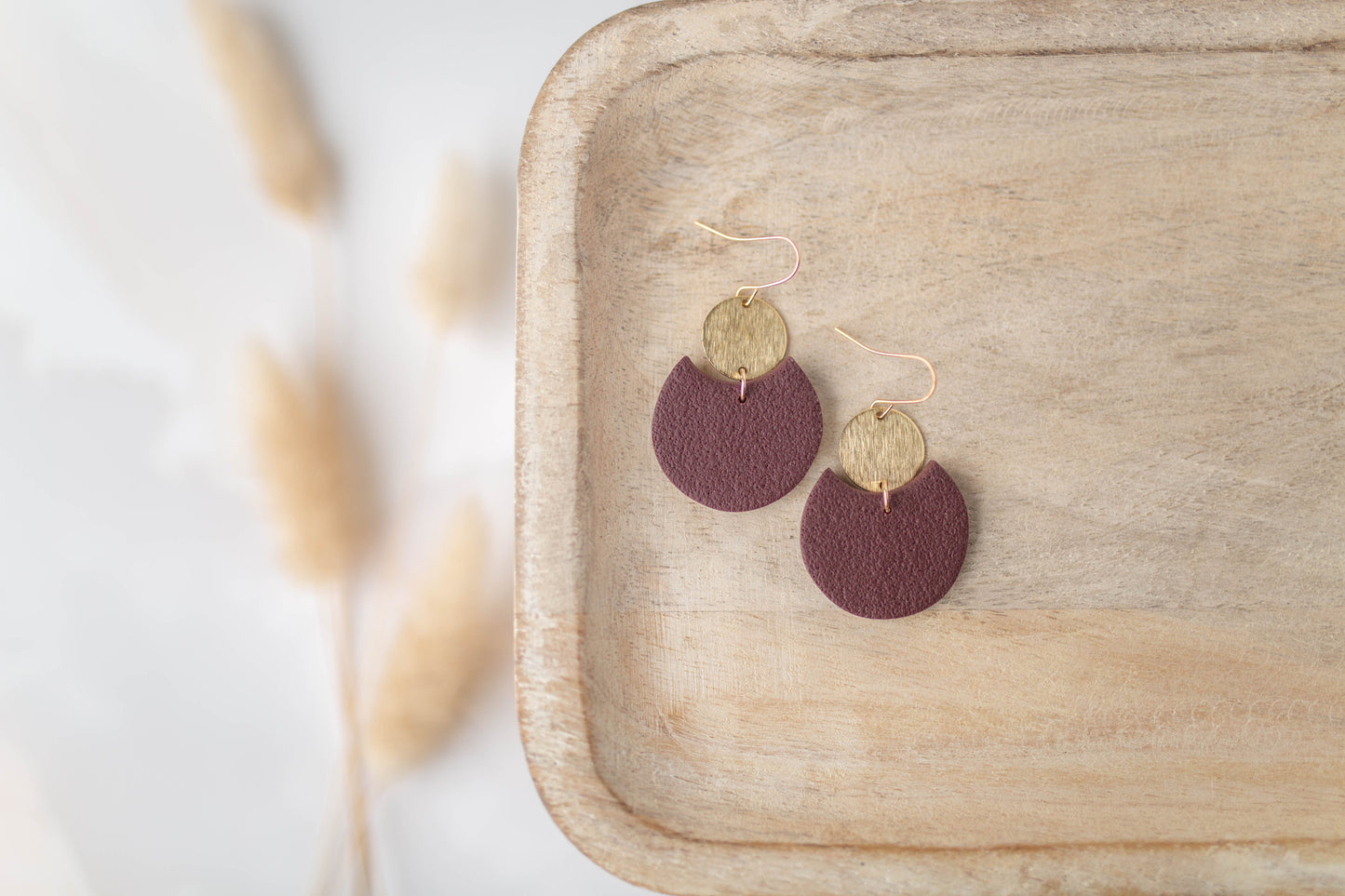 Clay Earrings | Cut-Out Circle Dangles | All Things Fall Collection