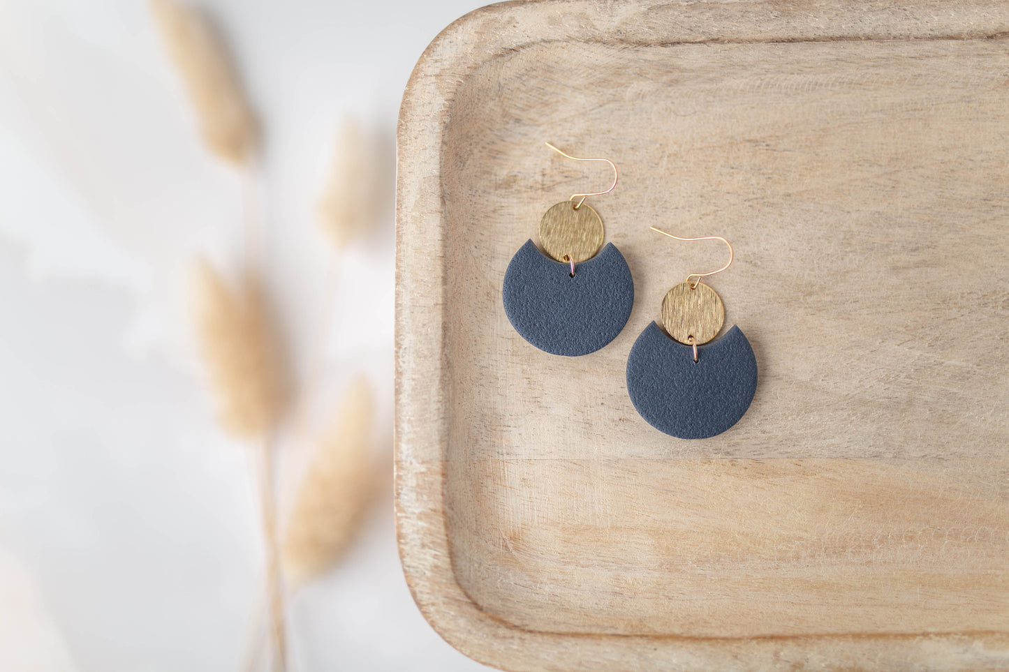 Clay Earrings | Cut-Out Circle Dangles | All Things Fall Collection