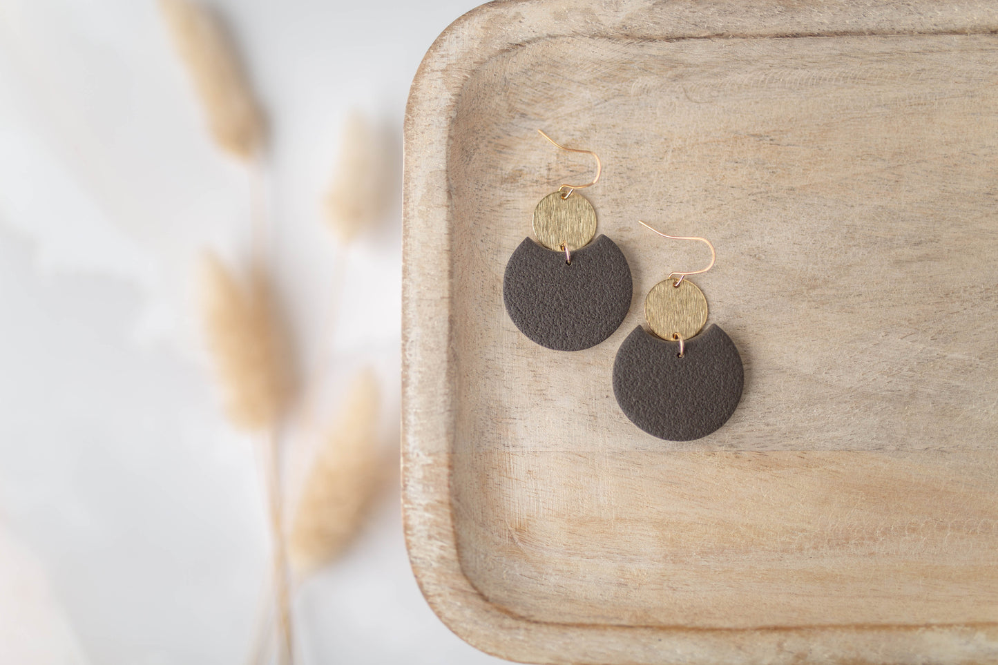 Clay Earrings | Cut-Out Circle Dangles | All Things Fall Collection