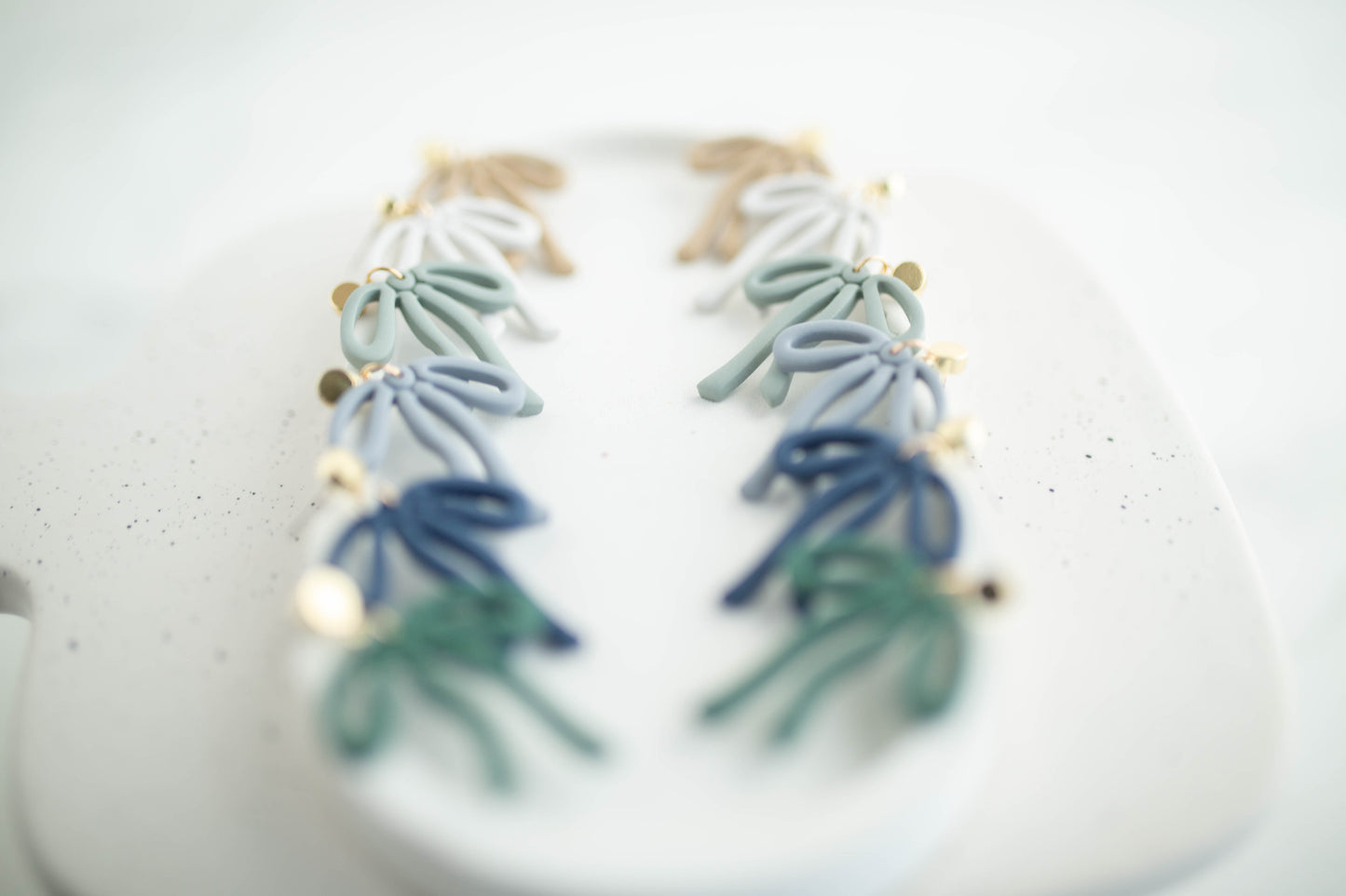 Clay Earrings | Bow Dangles | Earth+Sky Collection