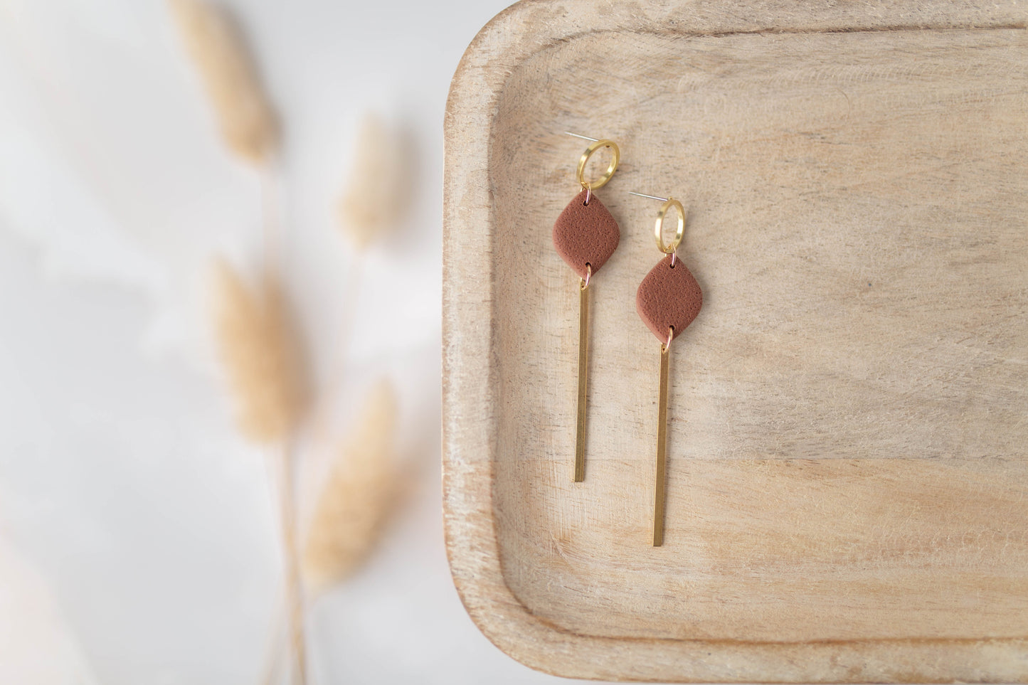 Clay Earrings | Simple Drop Dangles | All Things Fall Collection