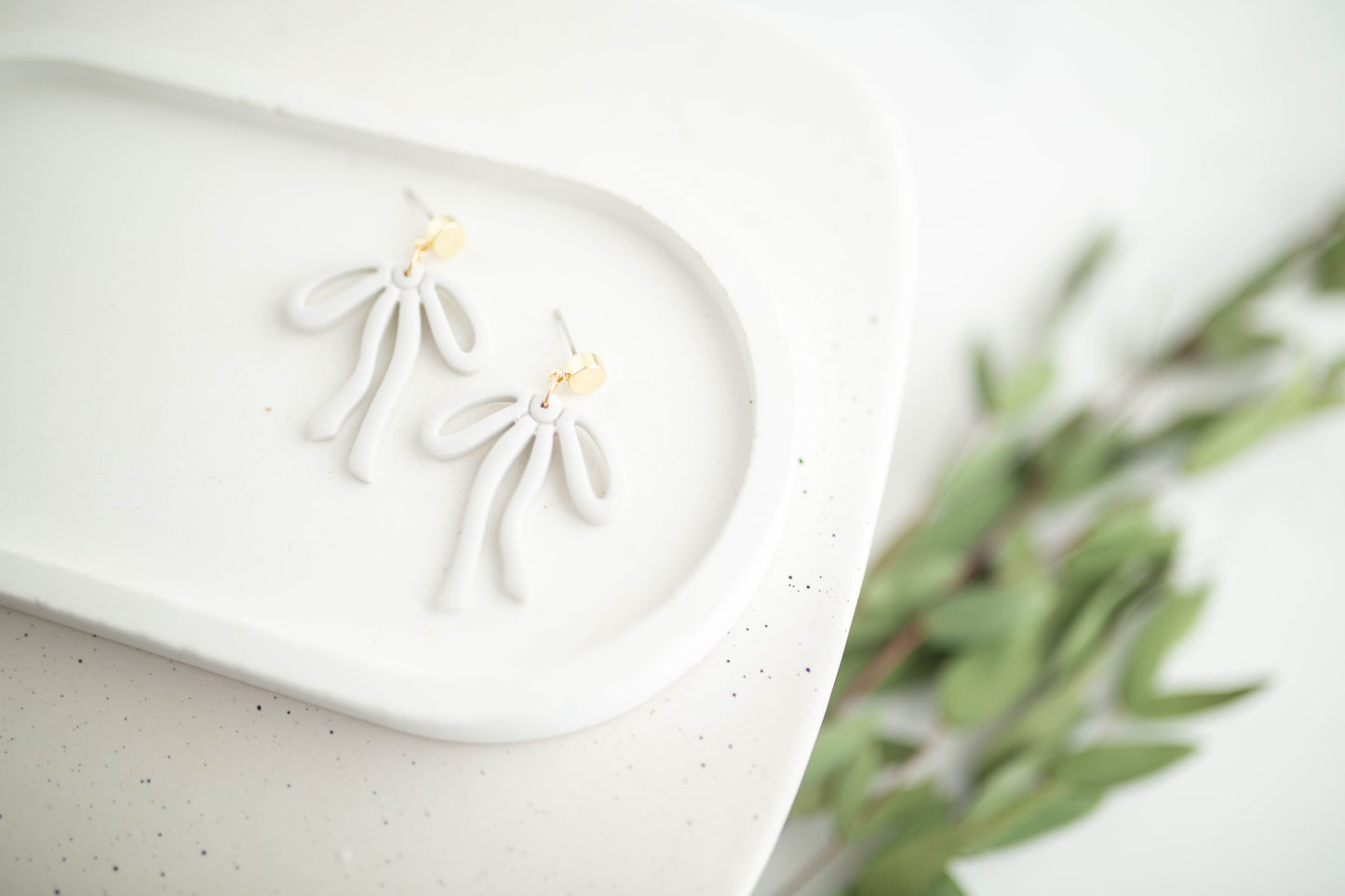 Clay Earrings | Bow Dangles | Earth+Sky Collection
