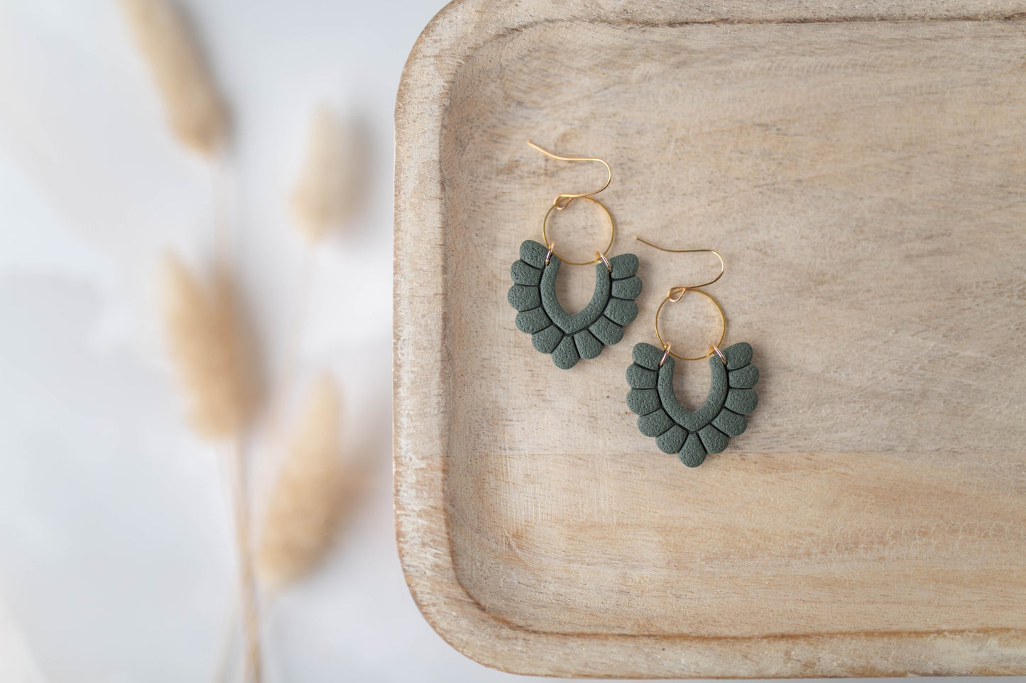 Clay Earrings | Scallop Dangles | All Things Fall Collection