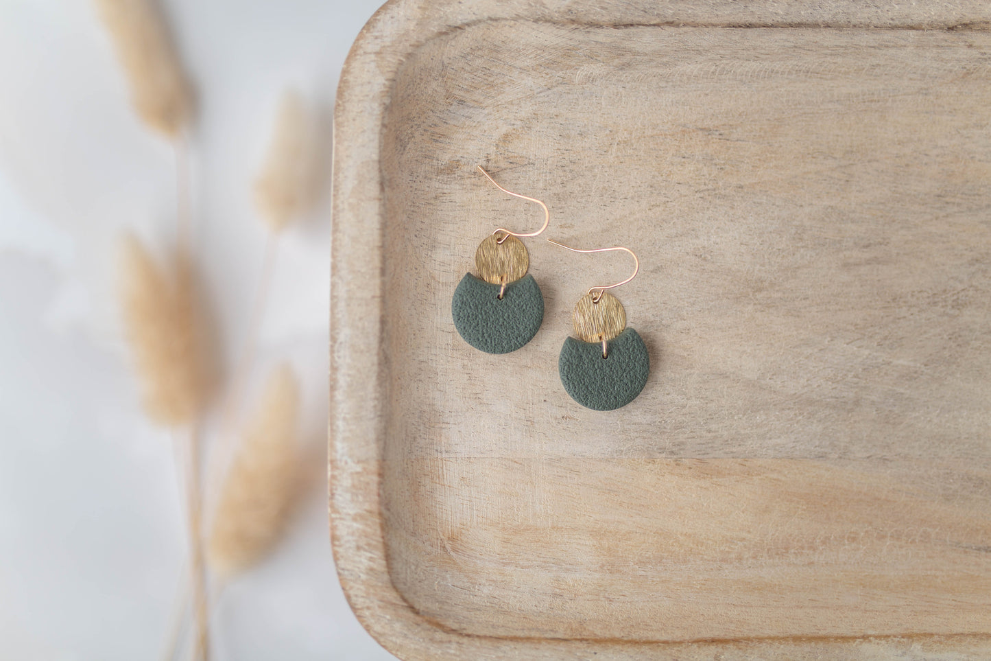 Clay Earrings | Mini Cut-Out Circle Dangles | All Things Fall Collection