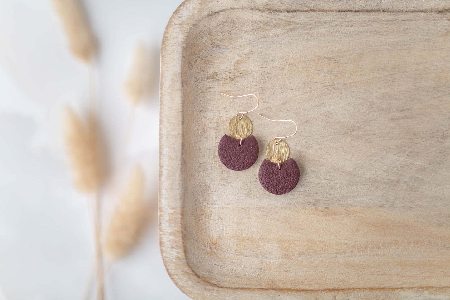 Clay Earrings | Mini Cut-Out Circle Dangles | All Things Fall Collection