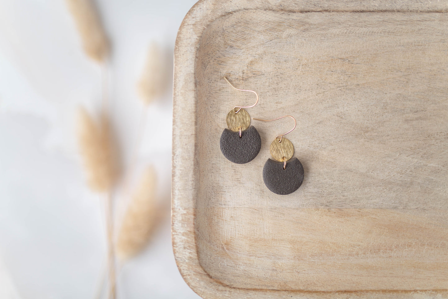 Clay Earrings | Mini Cut-Out Circle Dangles | All Things Fall Collection