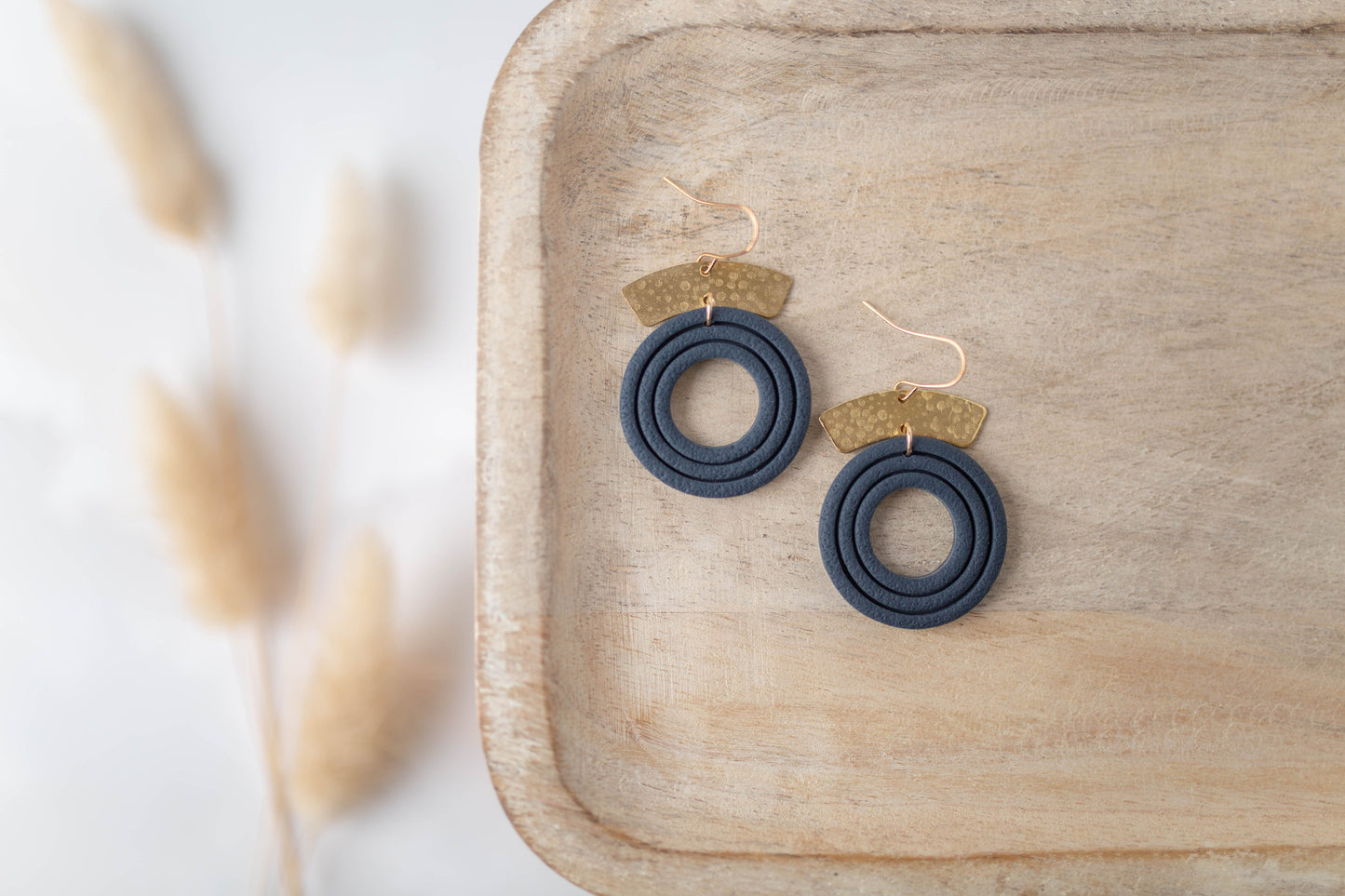 Clay Earrings | Circle Dangles | All Things Fall Collection
