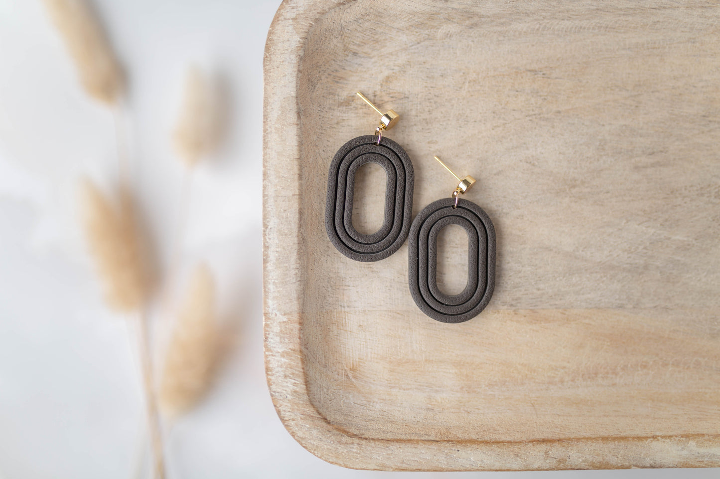 Clay Earrings | Oval Dangles | All Things Fall Collection