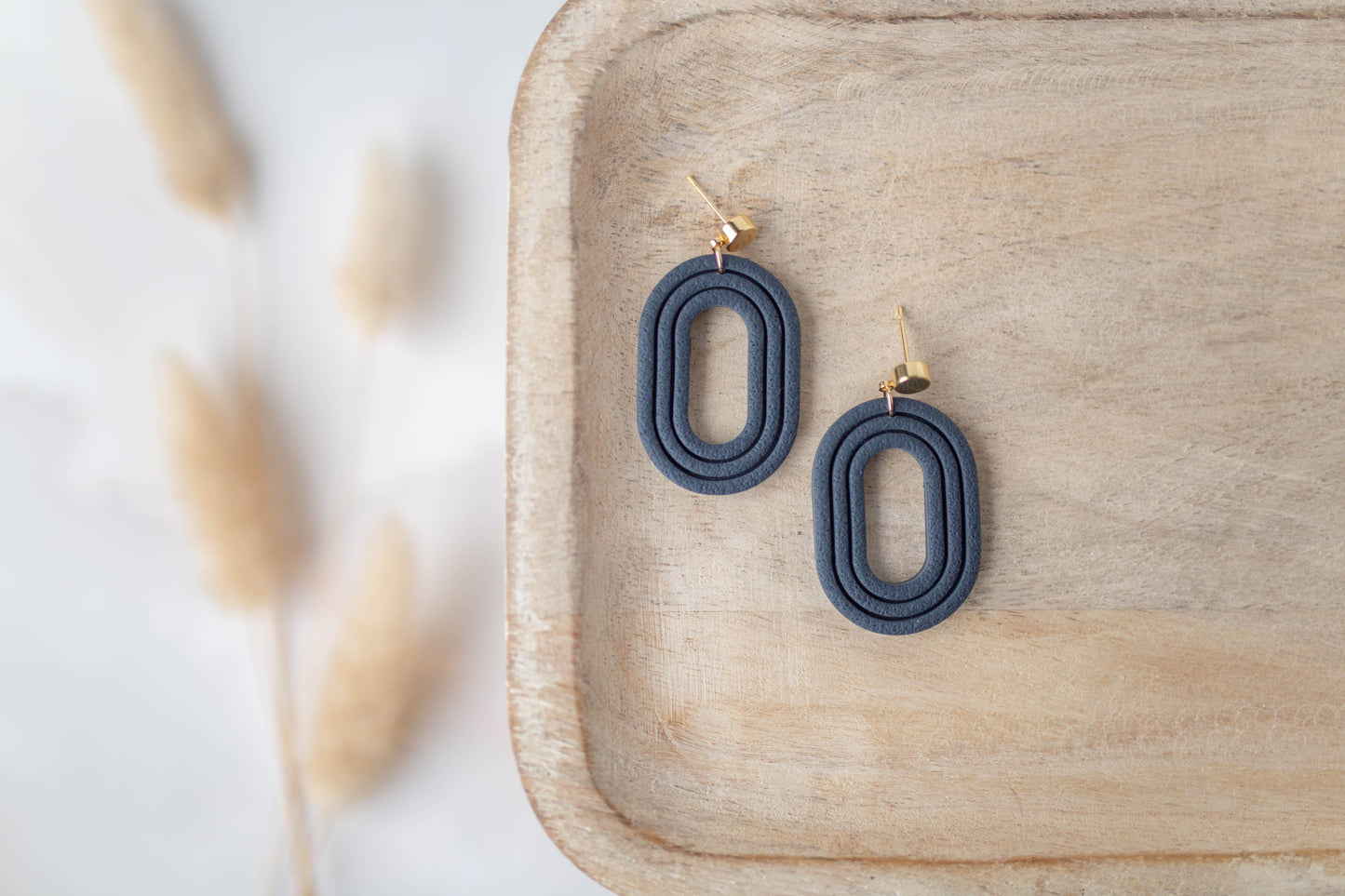 Clay Earrings | Oval Dangles | All Things Fall Collection