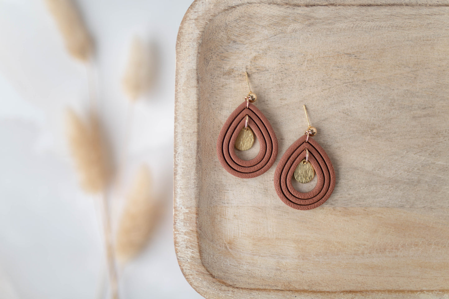 Clay Earrings | Teardrop Dangles | All Things Fall Collection