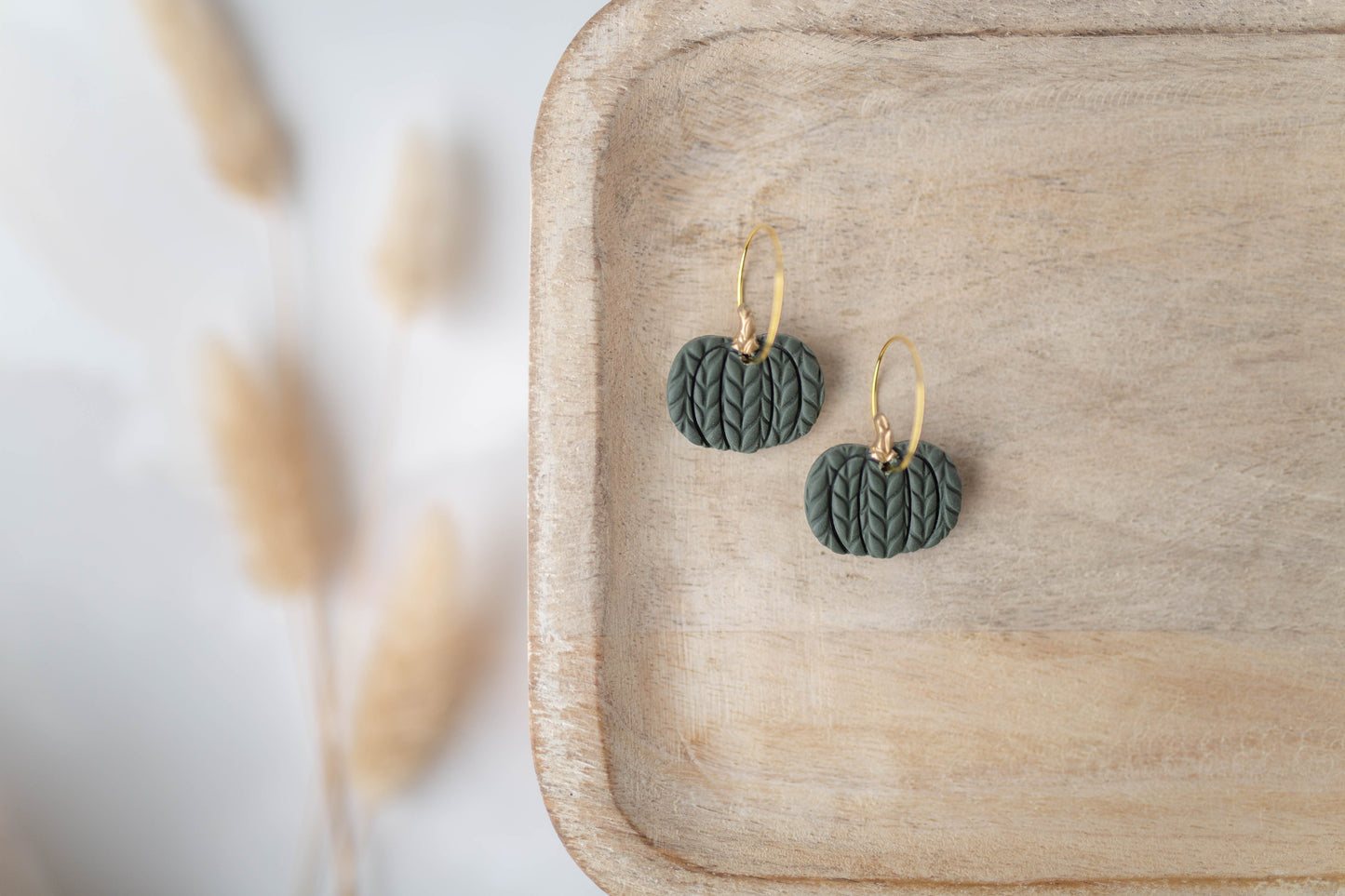 Clay Earrings | Pumpkin Hoops | All Things Fall Collection