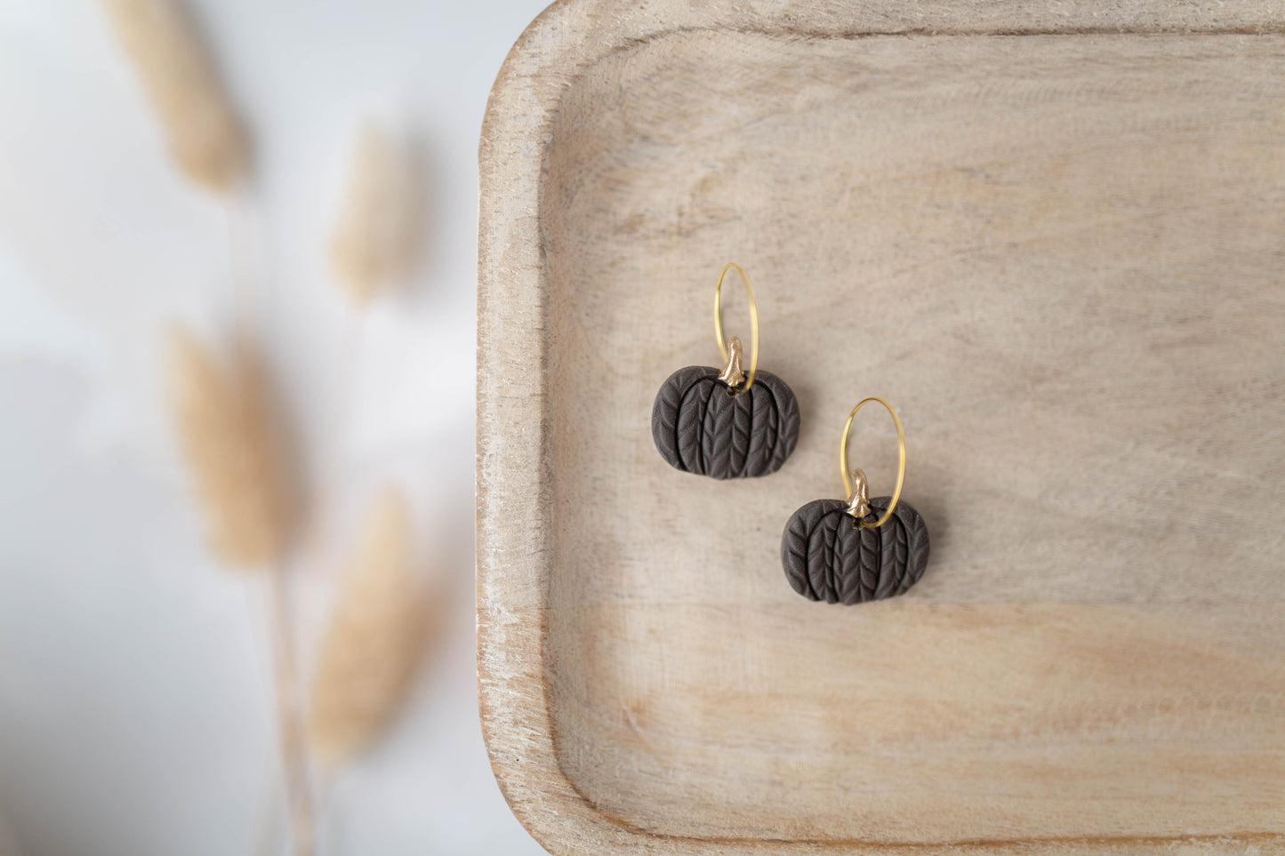 Clay Earrings | Pumpkin Hoops | All Things Fall Collection