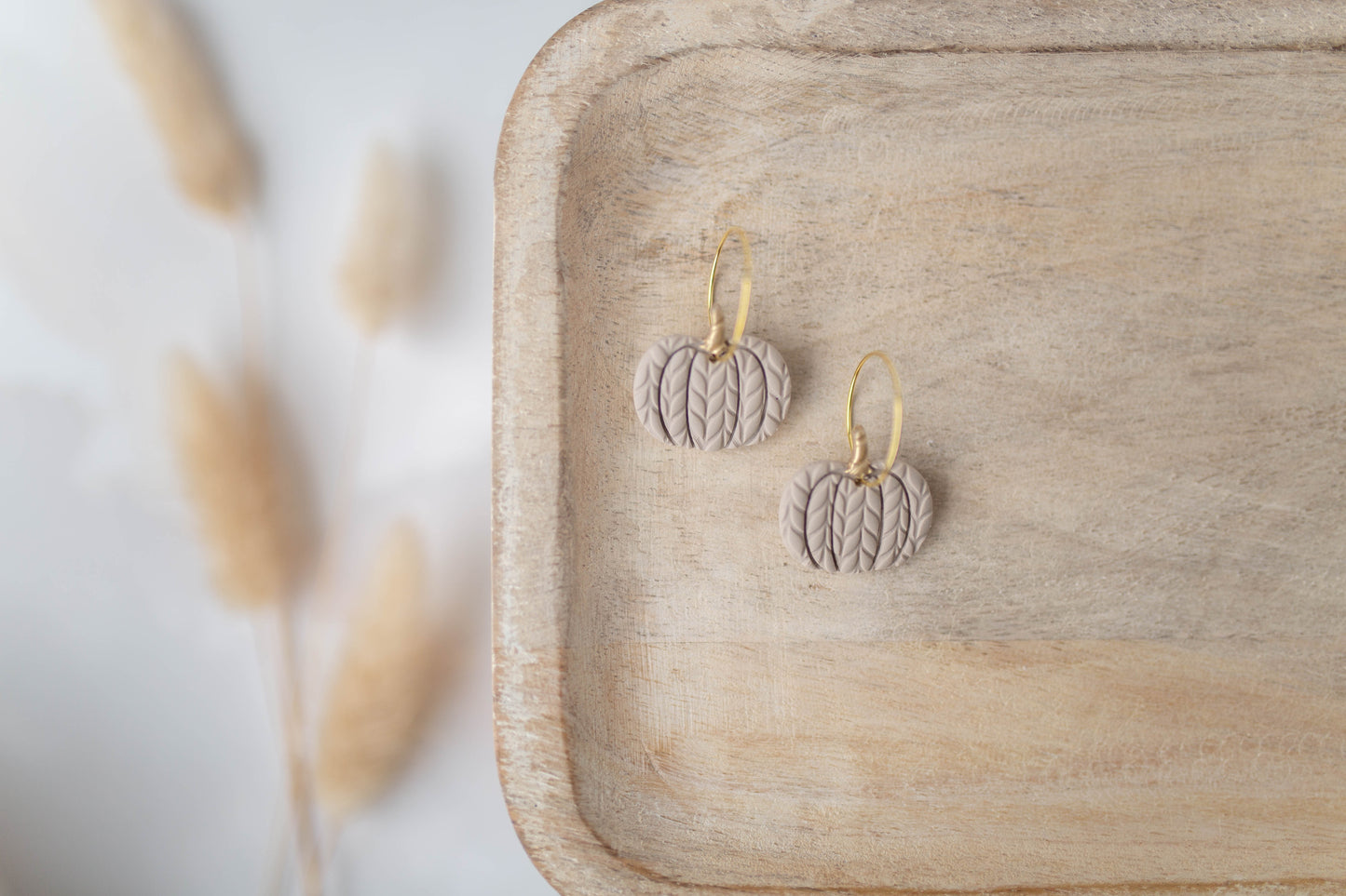 Clay Earrings | Pumpkin Hoops | All Things Fall Collection