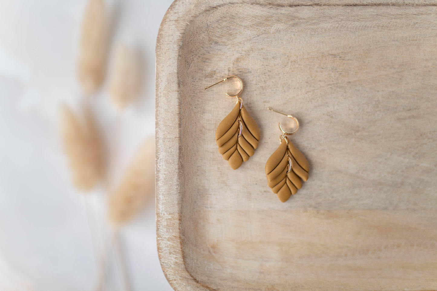 Clay Earrings | Dainty Leaf Dangles | All Things Fall Collection