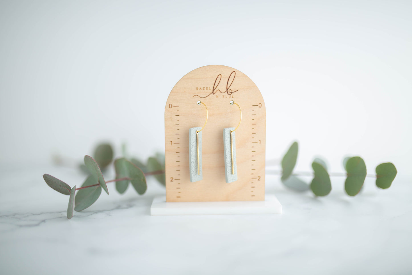 Clay Earrings | Simple Rectangle Mini Hoops | Spring Fling Collection