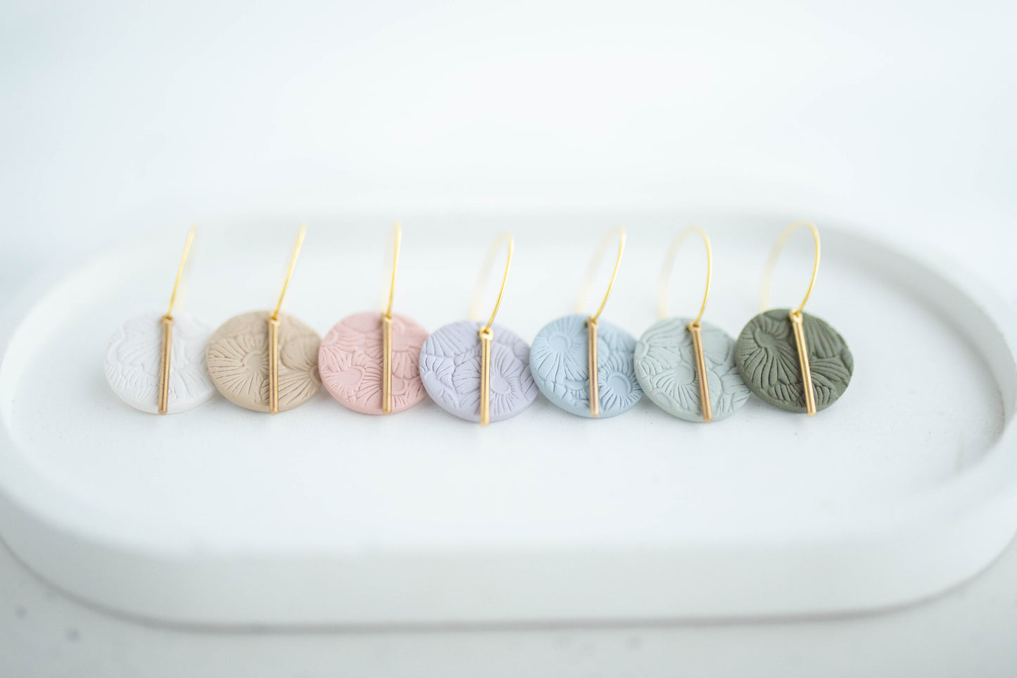 Clay Earrings | Mini Simple Circle Hoops | Spring Fling Collection