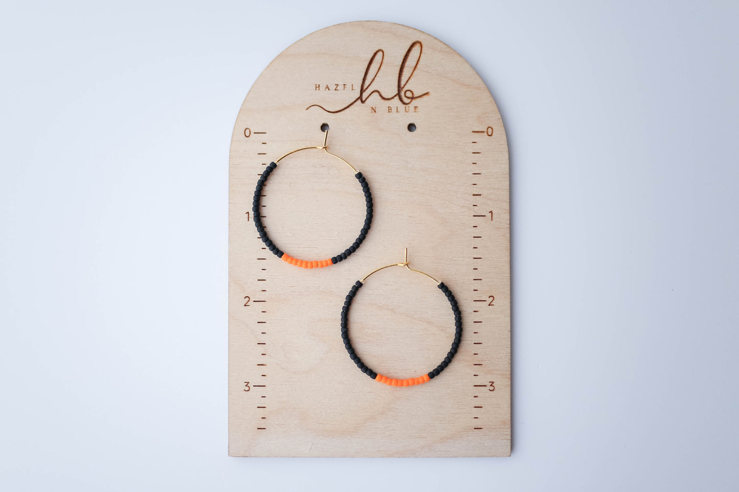 Clay Earrings | Game Day Beaded Hoops | Civil War Collection