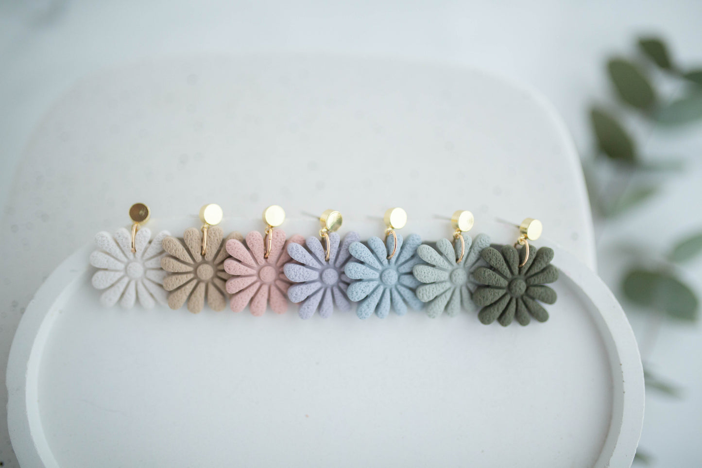Clay Earrings | Flower Dangles | Spring Fling Collection