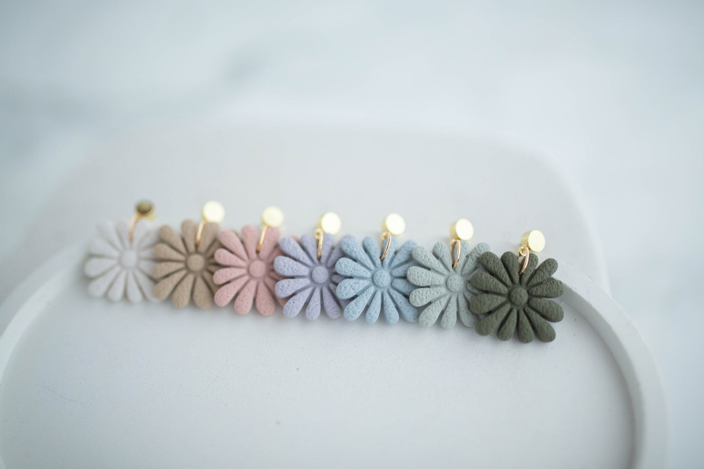 Clay Earrings | Flower Dangles | Spring Fling Collection