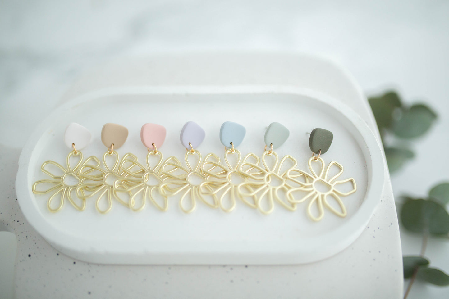 Clay Earrings | Groovy Spring Daisies| Spring Fling Collection