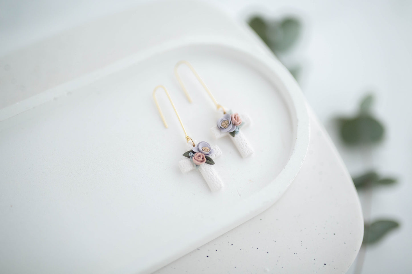 Clay Earrings | Spring Fling Cross Dangles | Spring Fling Collection