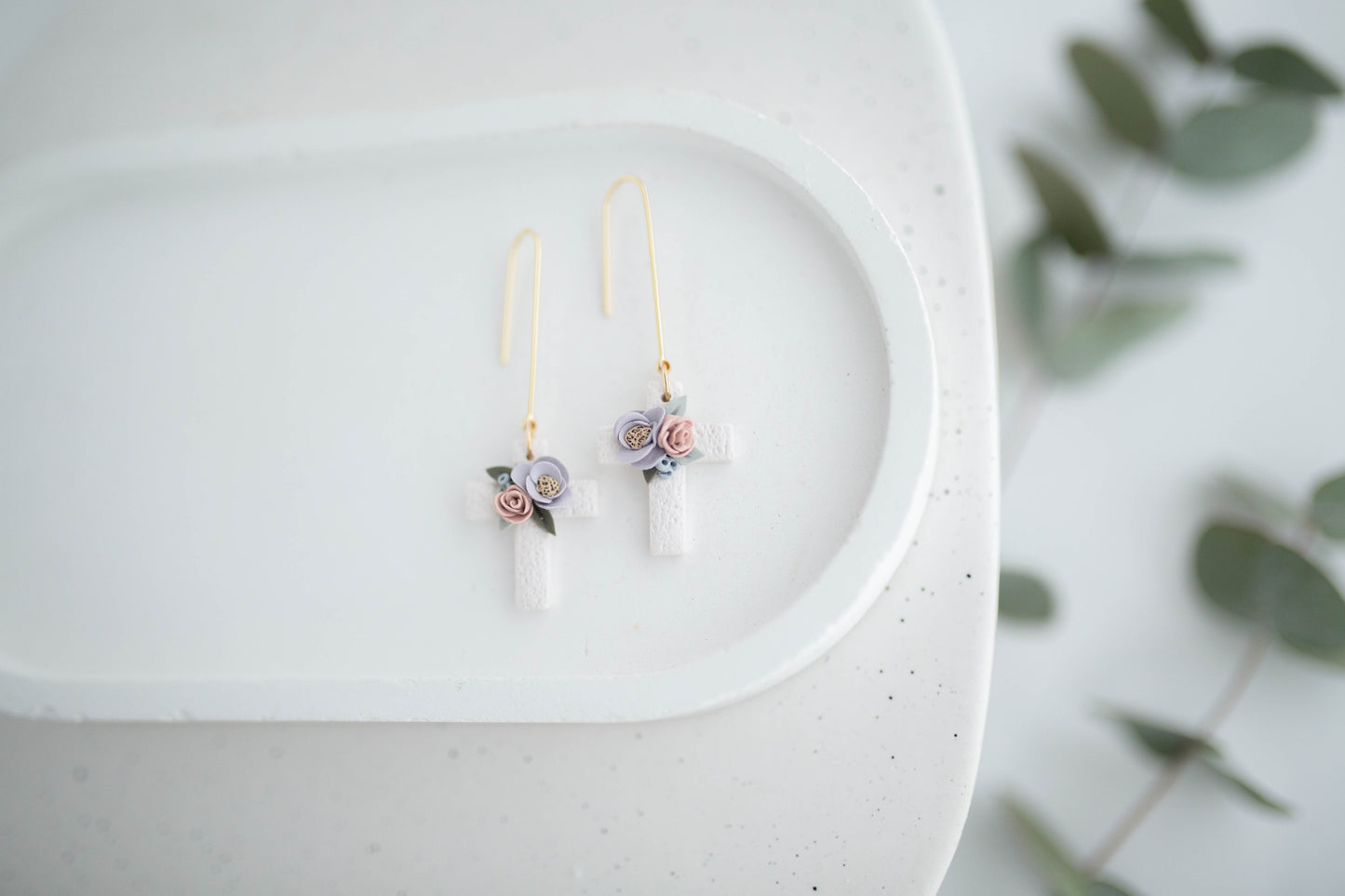Clay Earrings | Spring Fling Cross Dangles | Spring Fling Collection