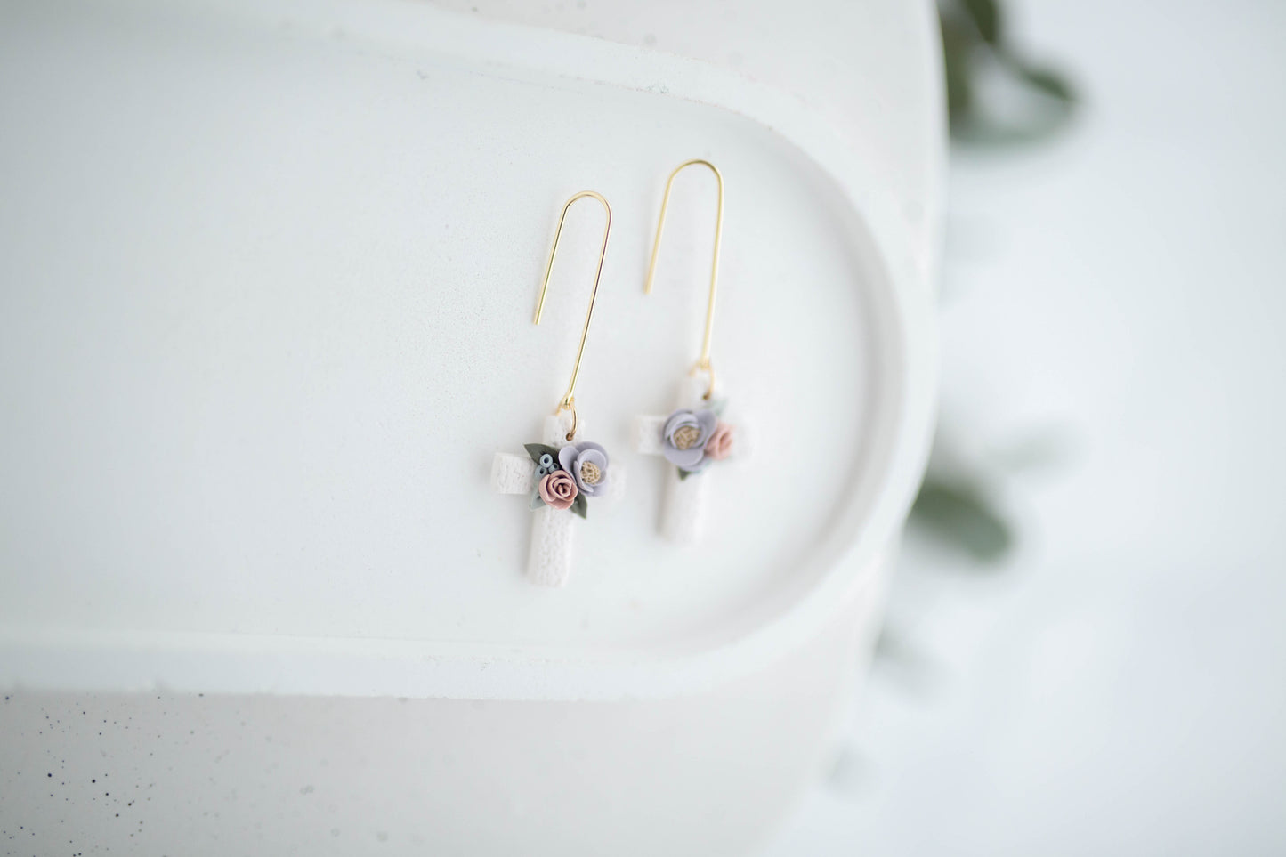 Clay Earrings | Spring Fling Cross Dangles | Spring Fling Collection
