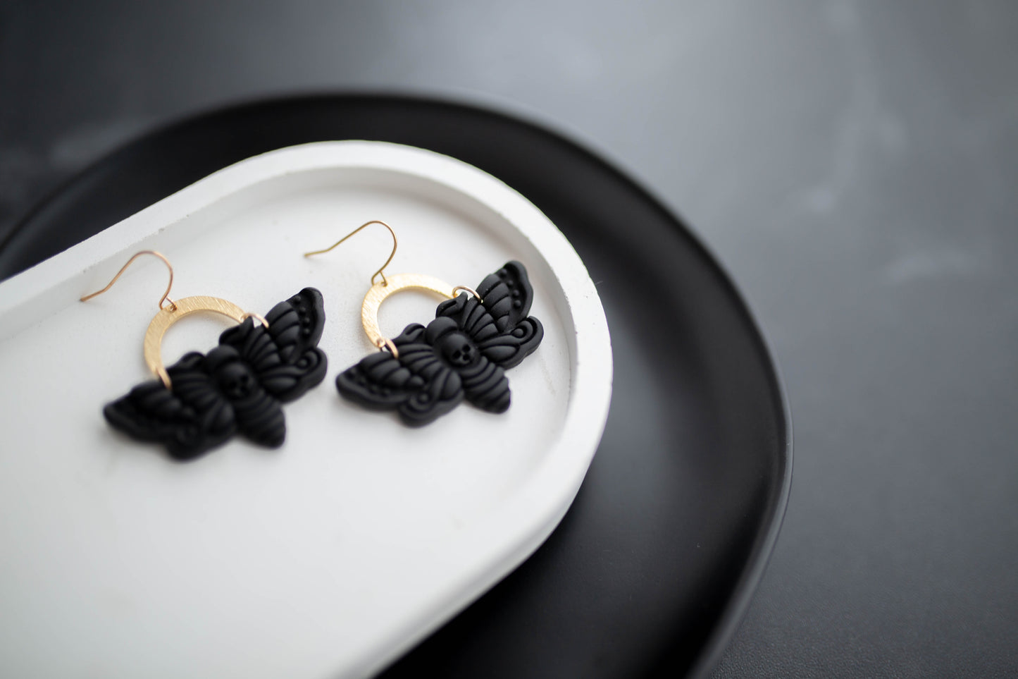 Clay Earrings | Death Moth | Boo Collection