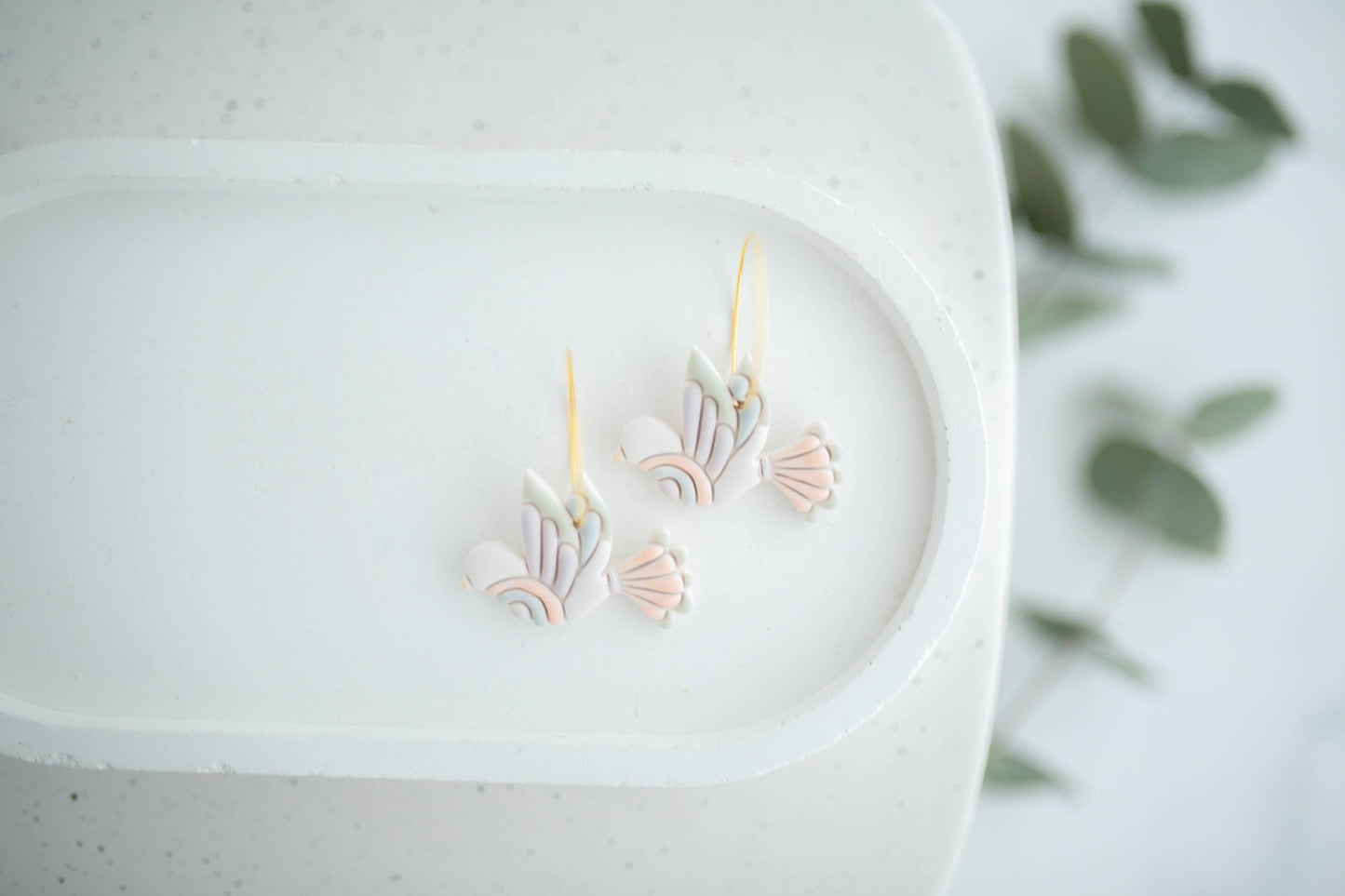 Clay Earrings | Spring Fling Bird Hoops | Spring Fling Collection