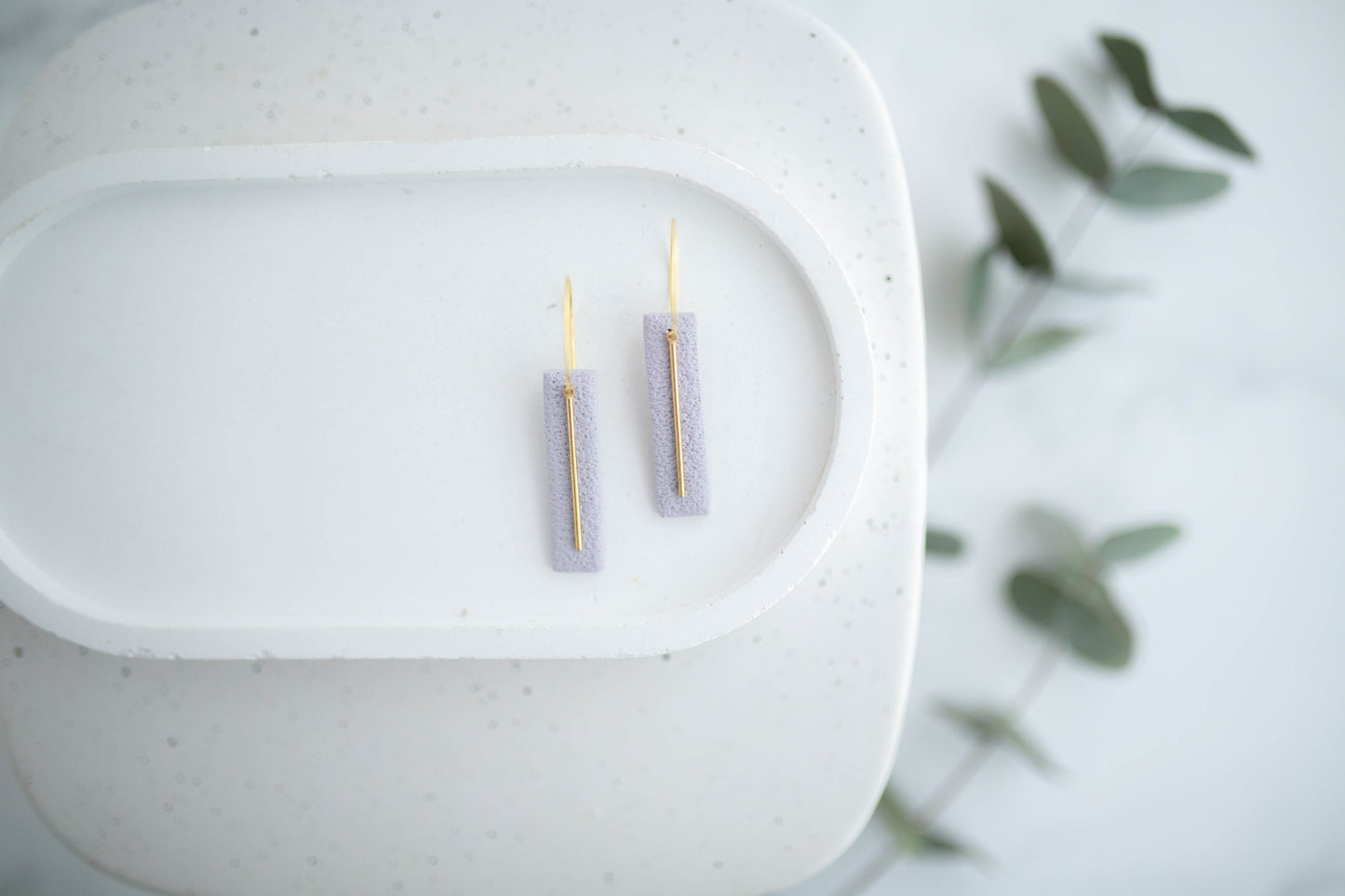 Clay Earrings | Simple Rectangle Mini Hoops | Spring Fling Collection