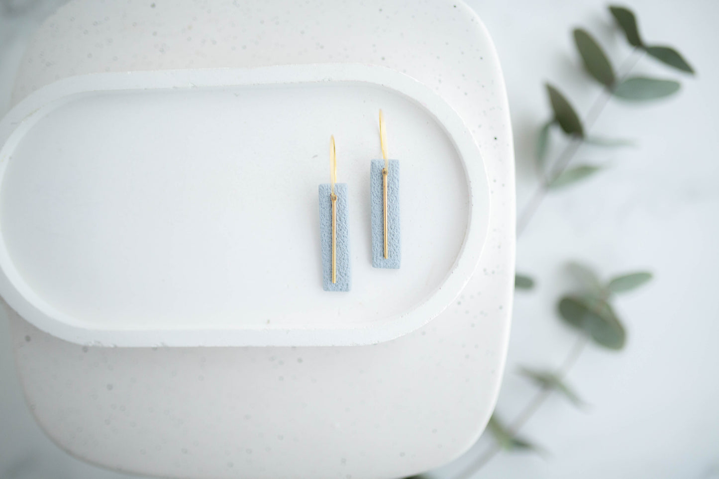 Clay Earrings | Simple Rectangle Mini Hoops | Spring Fling Collection