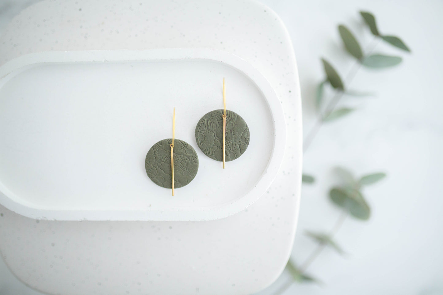 Clay Earrings | Simple Circle Hoops | Spring Fling Collection