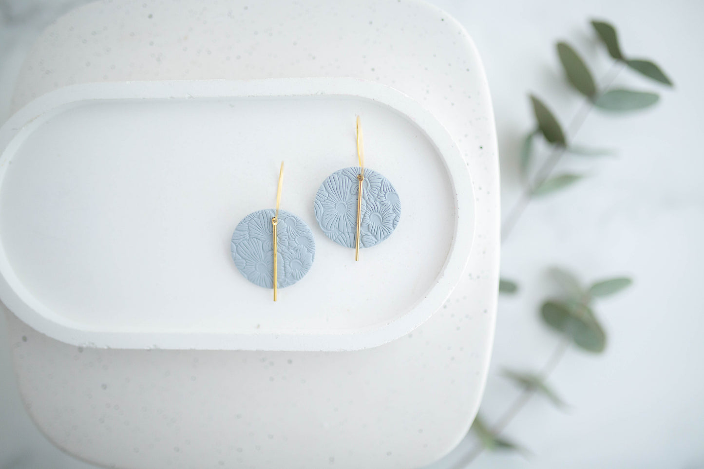 Clay Earrings | Simple Circle Hoops | Spring Fling Collection