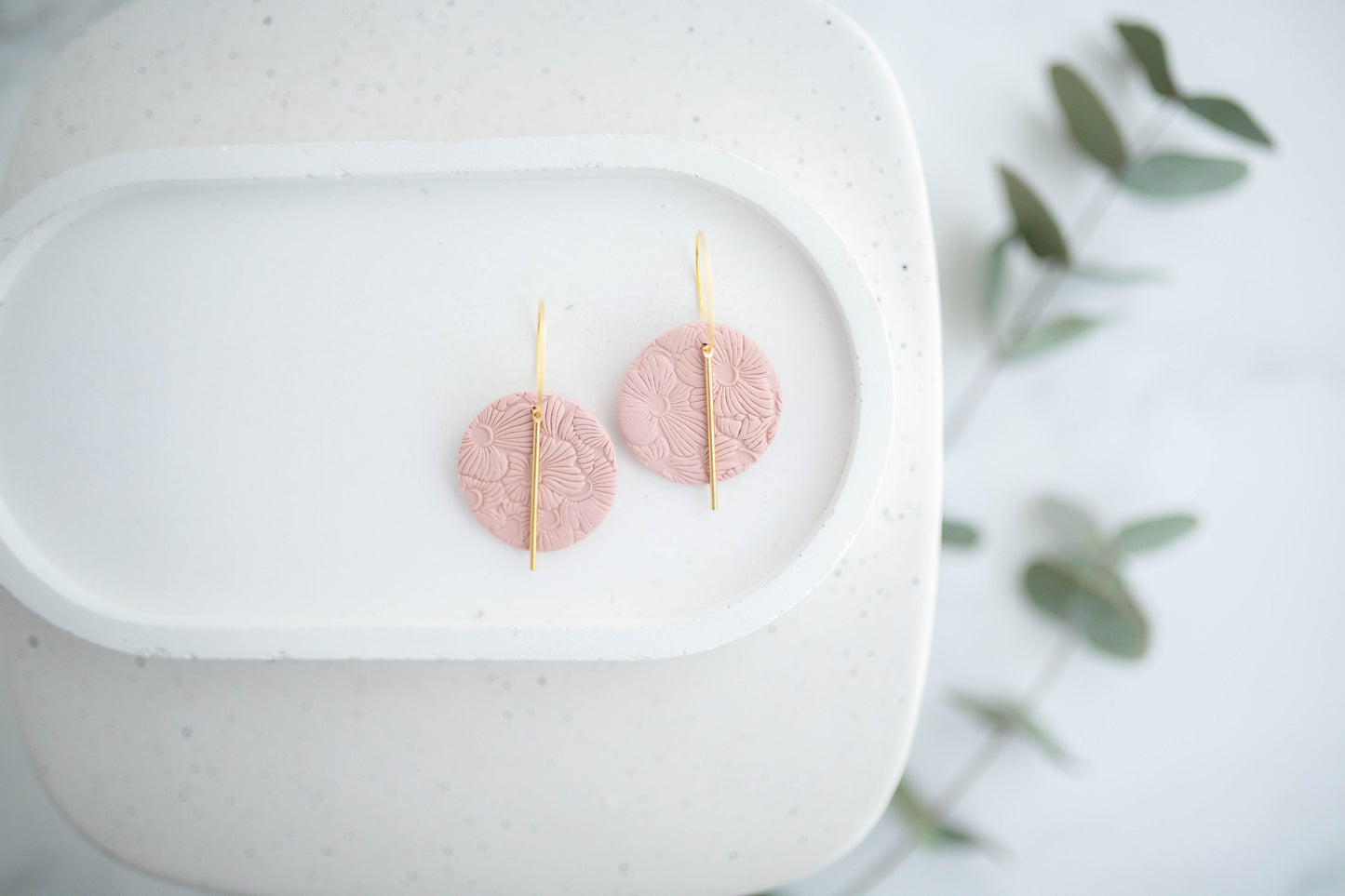 Clay Earrings | Simple Circle Hoops | Spring Fling Collection