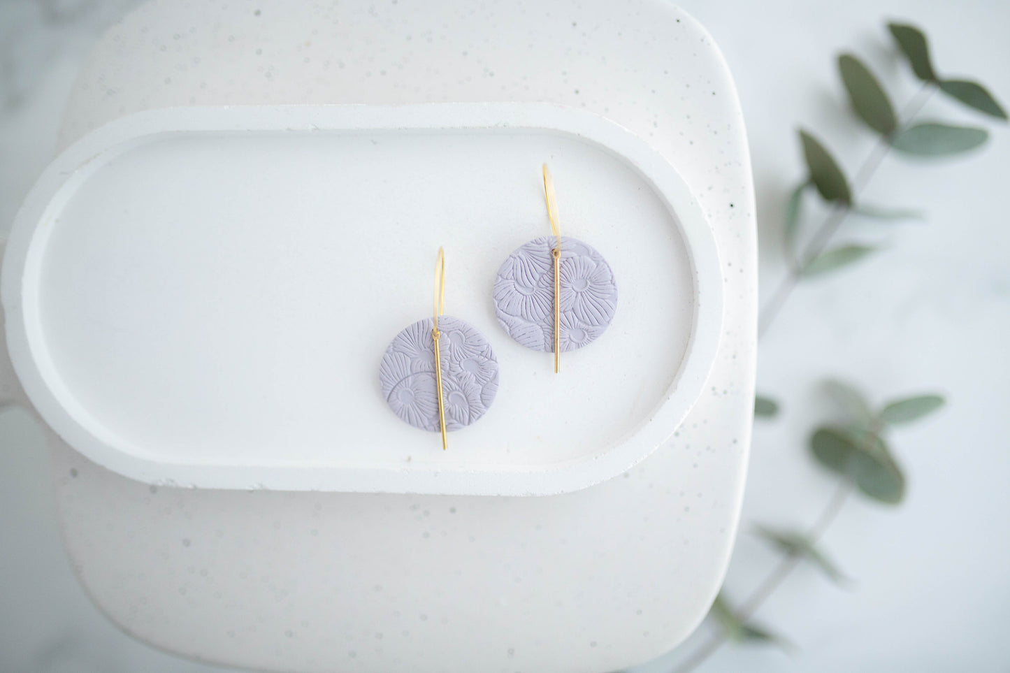 Clay Earrings | Simple Circle Hoops | Spring Fling Collection