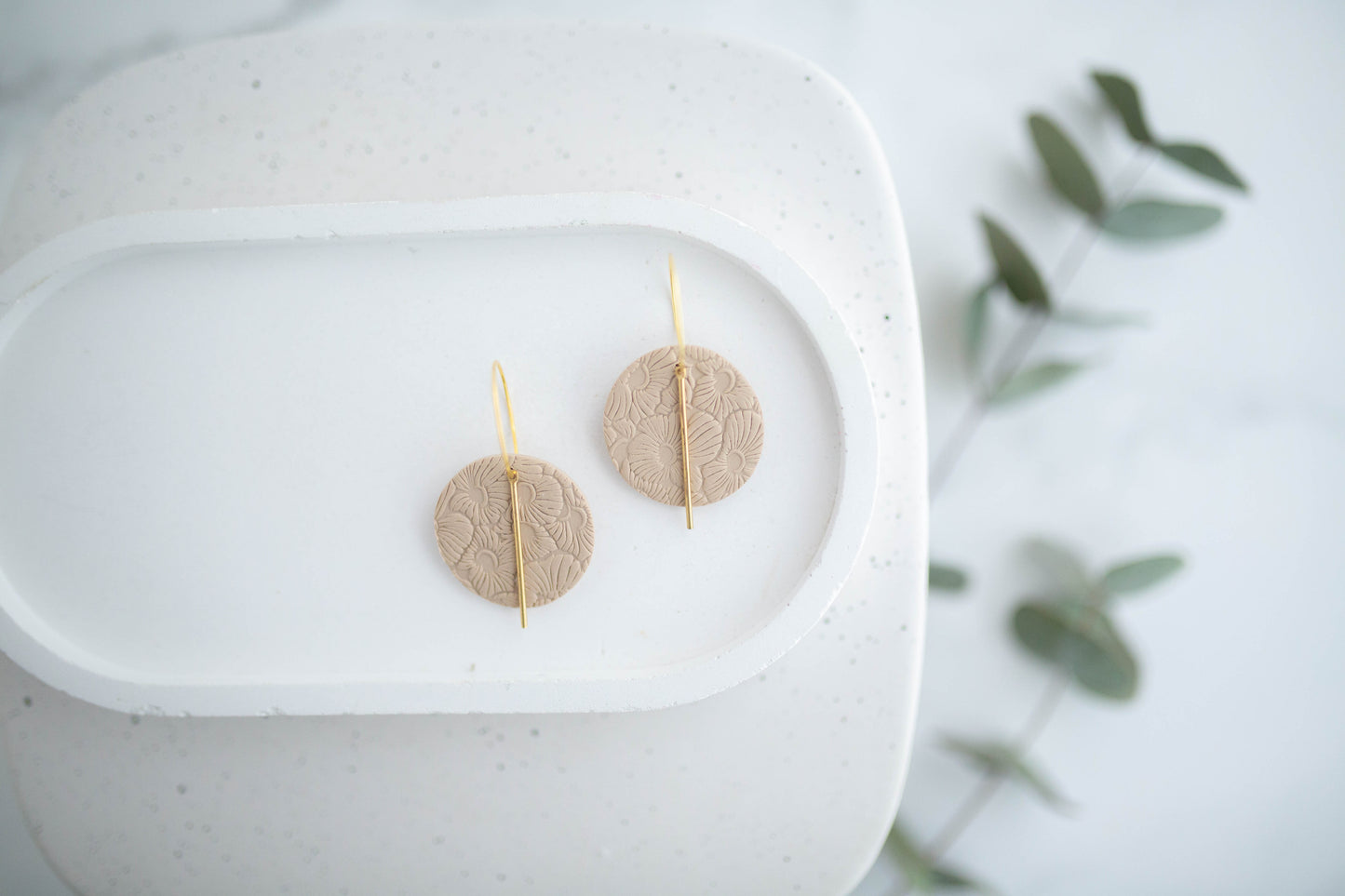 Clay Earrings | Simple Circle Hoops | Spring Fling Collection