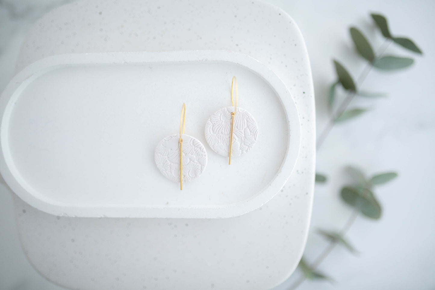 Clay Earrings | Simple Circle Hoops | Spring Fling Collection