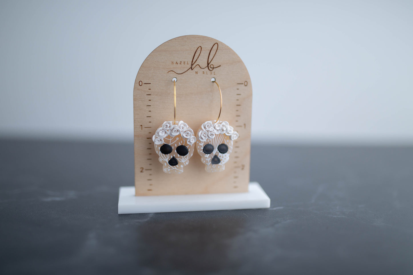 Clay Earrings | Floral Sugar Skulls | Boo Collection