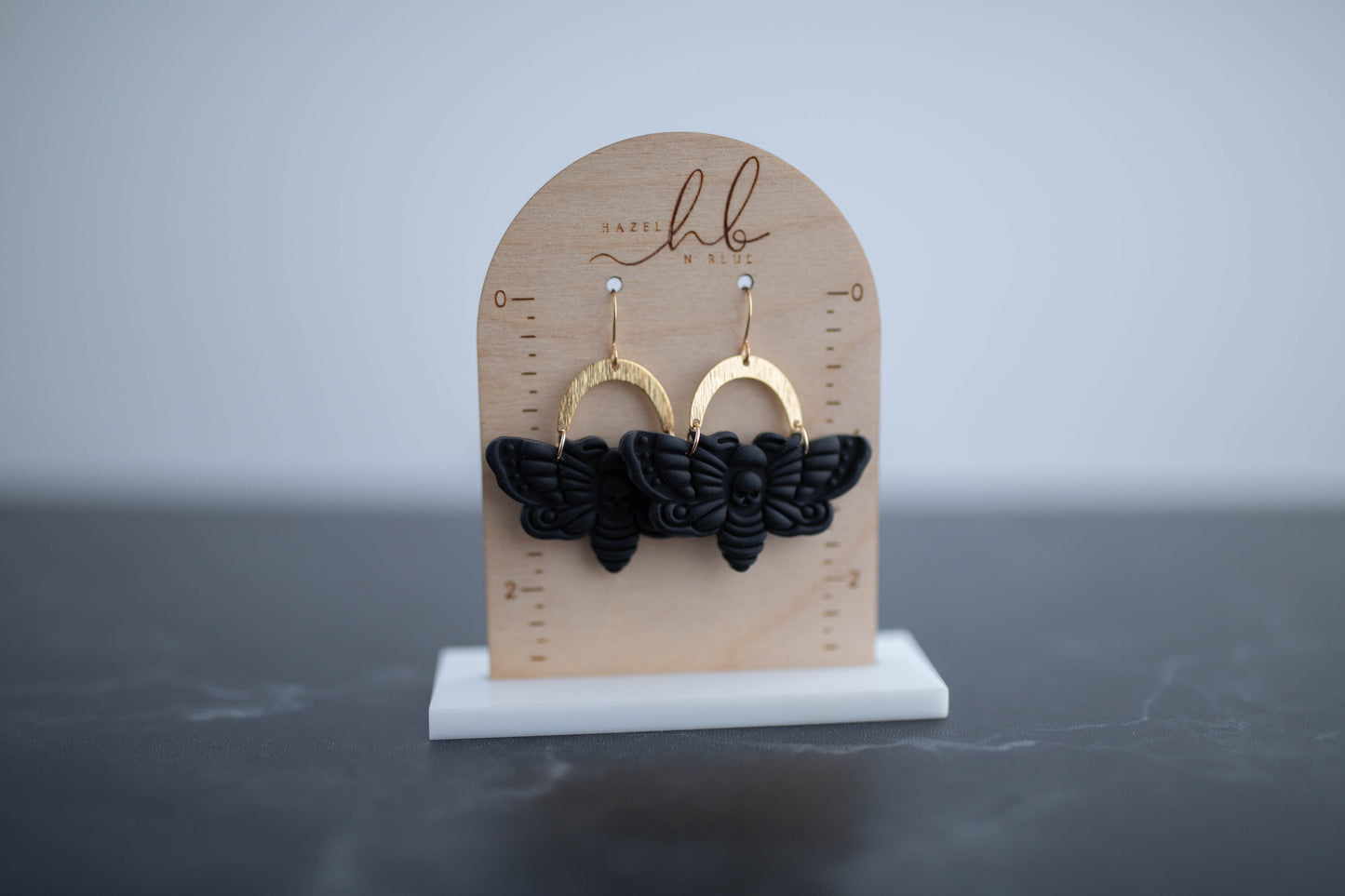 Clay Earrings | Death Moth | Boo Collection