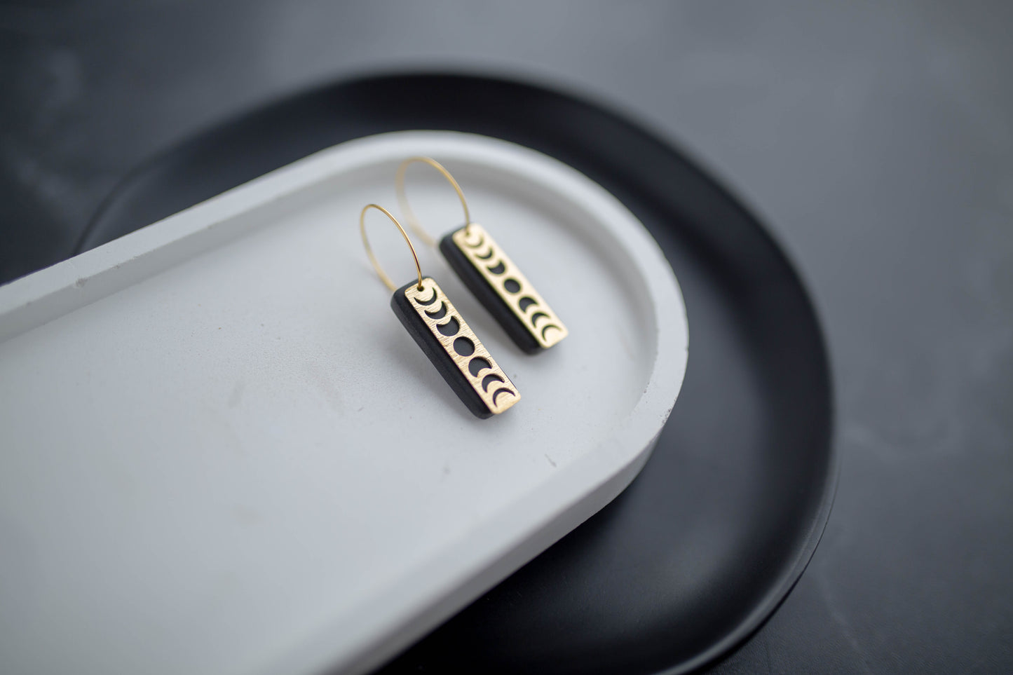 Clay Earrings | Moon Phase Hoops | Boo Collection