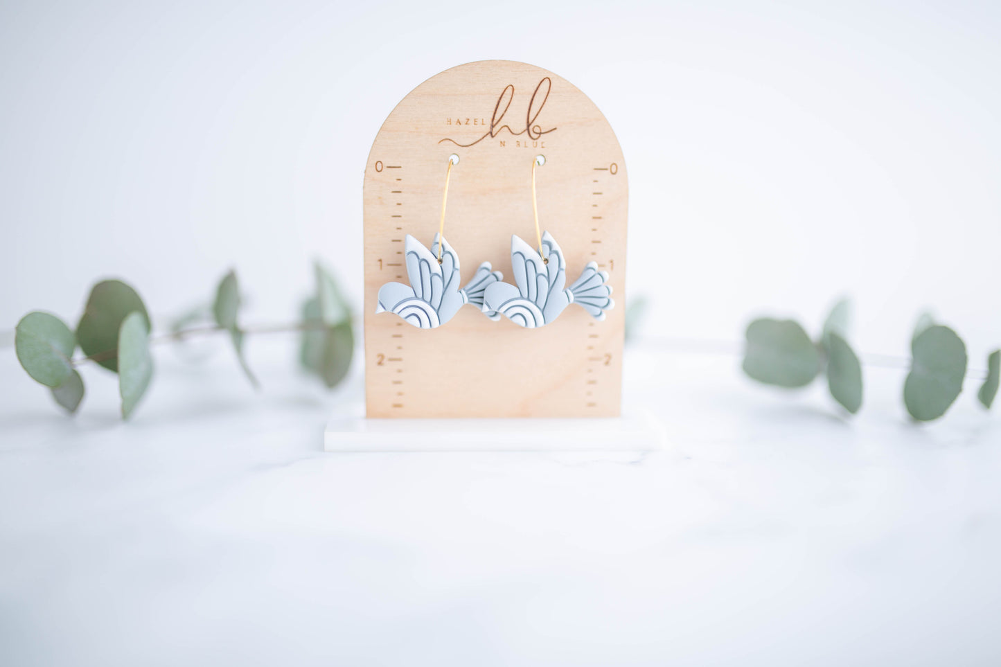 Clay Earrings | Blue Bird Hoops | Spring Fling Collection
